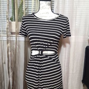 Stripped loose dress